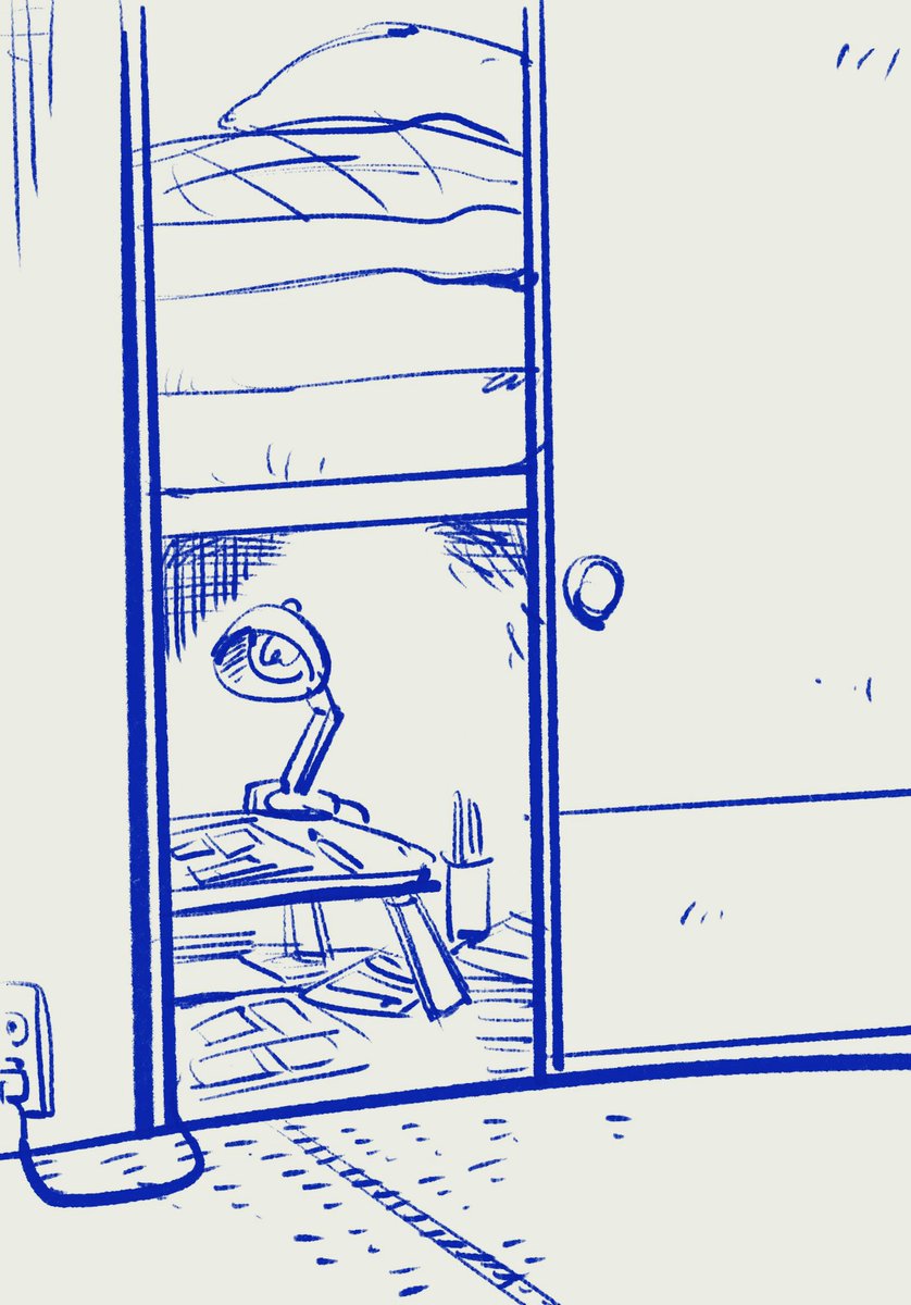 マンガ家同士の定例zoomで最近5分で自分の「背景」を語る絵を描く、ということをしている。
昨日のお題は【秘密基地】 