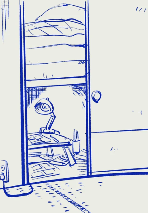 マンガ家同士の定例zoomで最近5分で自分の「背景」を語る絵を描く、ということをしている。
昨日のお題は【秘密基地】 