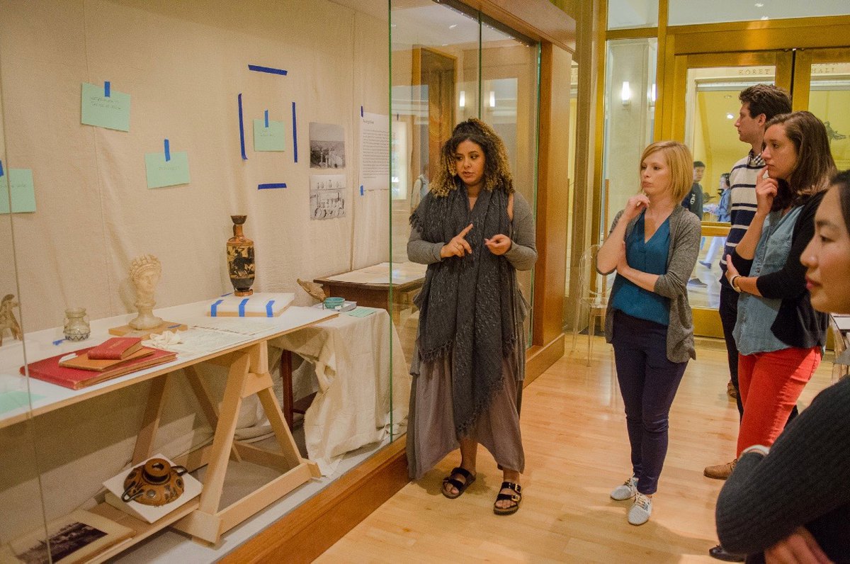 #TBT Installation of The Papyrus in the Crocodile exhibit in the Bancroft Library with Miriam Said, Jessy Bell, Christopher Lowman, Rebecca Levitan, Patricia Yu. 2016. Photo by Julie Wolf Support #BerkeleyArtHistory donate here: ow.ly/Nj0250IatKm #CalBigGive