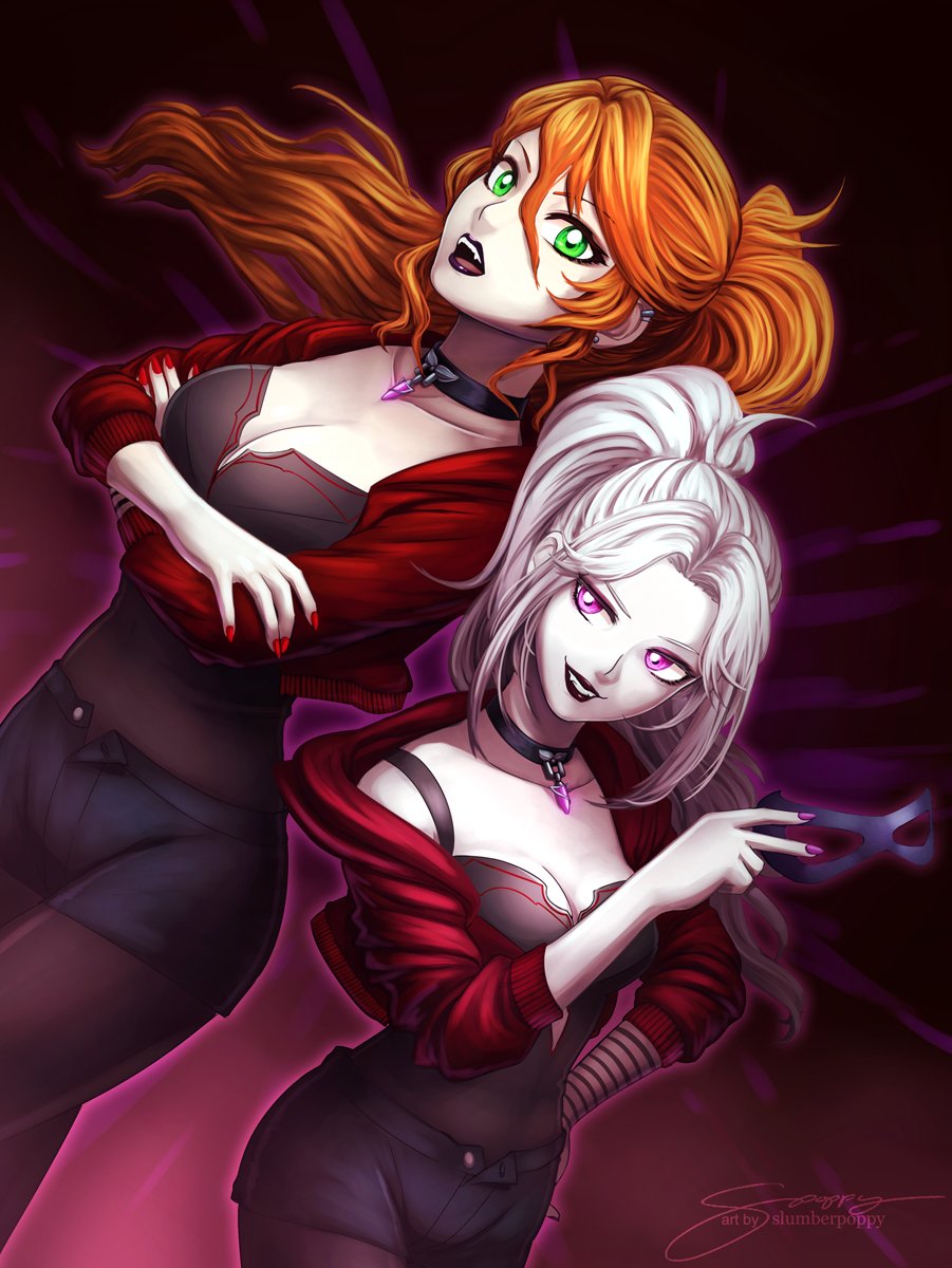 🦇Lessiandra Varr and Rodica Daibhe🦇

"When you get busted trying on your sire's style"

Characters
Lessiandra Varr belongs to @StreamingUnit
Rodica Daibhe belongs to <a href="/theredjaynerd/">Niall 'Jay'</a>

Thank you for having me draw these beauties!