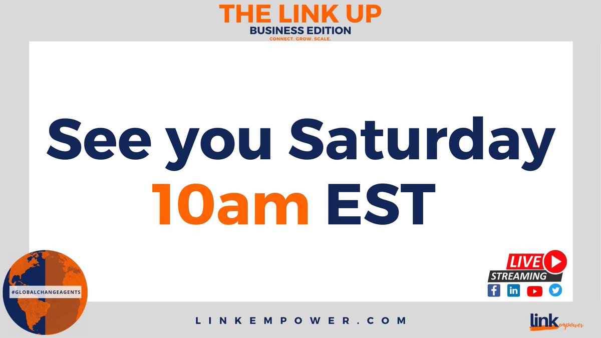 linkempower's tweet photo. See you there at 10am EST! Watch on here or find details below 👇🏾 
Livestream: https://t.co/B3yBfE4xlL #thelinkupbusinessedition2022 https://t.co/BtYmjUpNRV