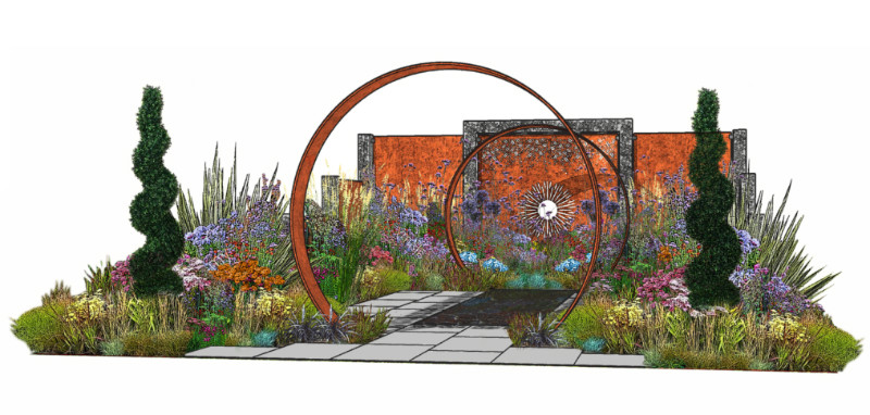 Hampton Court Palace Flower Festival focuses on inclusive gardening for the less able and the healing power of trees. Loving this Sunburst Garden by <a href="/BloomsBlogs/">Charlie Bloom</a> and <a href="/gardenhero/">Simon Webster</a>. #gardening #GardeningTwitter <a href="/The_RHS/">The RHS</a> <a href="/HRP_palaces/">Historic Royal Palaces</a> rb.gy/efm7ol