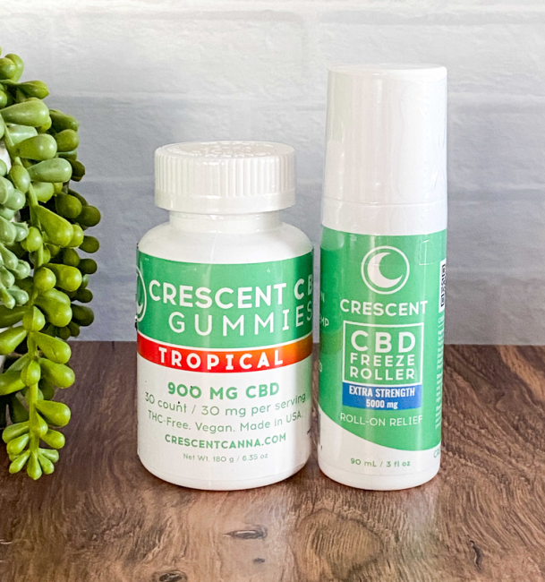CrescentCanna's tweet photo. Name a better duo, we’ll wait. 
#cbdgummies #cbdroller #cbdtopicals https://t.co/MKVwejB0SD