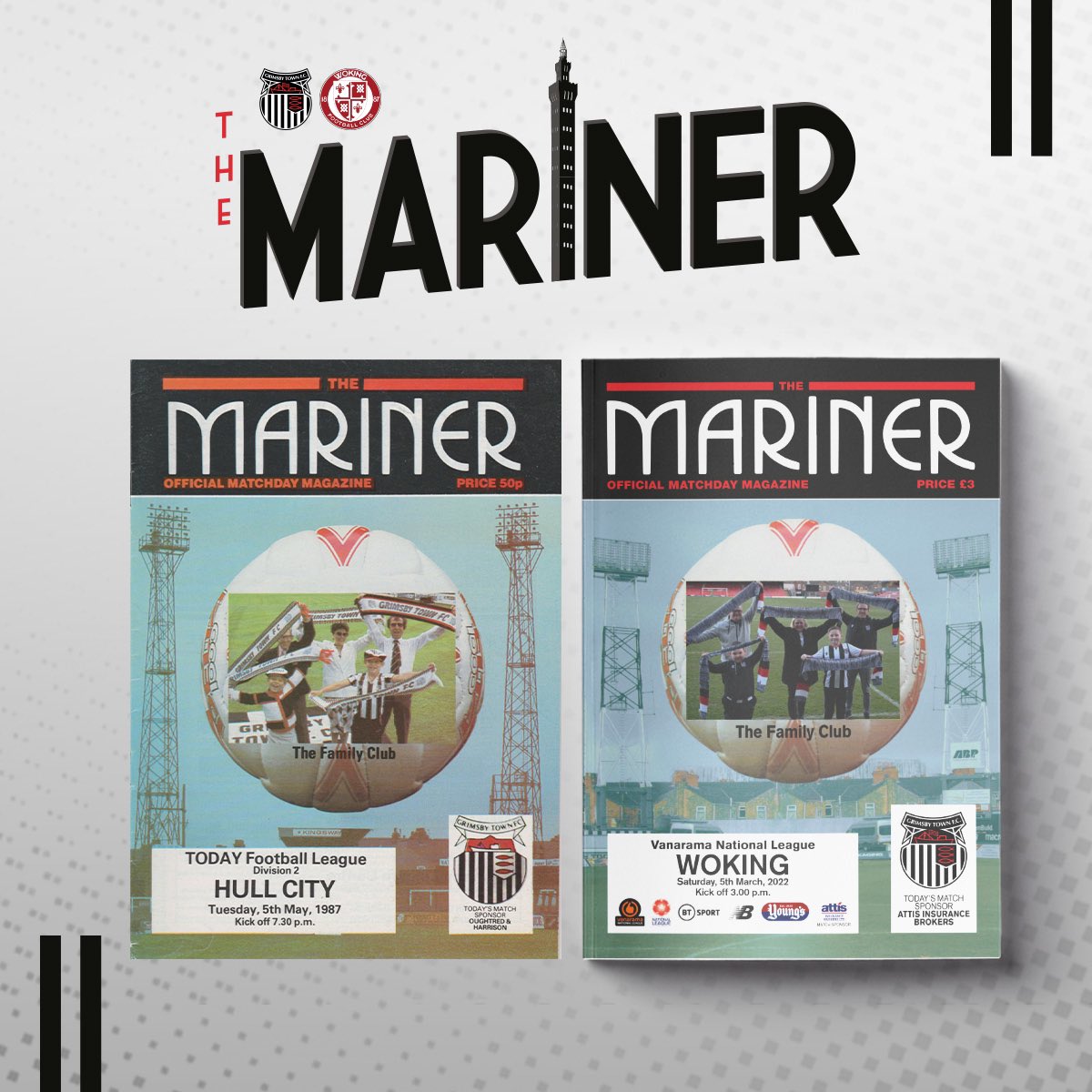 Tomorrow’s <a href="/officialgtfc/">Grimsby Town F.C.</a> cover has an 80s vibe and features quite an intricate re-creation! Inside, <a href="/codalmighty/">Cod Almighty</a> ‘takeover’ some regular articles to mark their 20th anniversary, Matt Tees is our ‘Legend’ and Graham Holness is next to feature in ‘One of Our Own’ - go get yours!