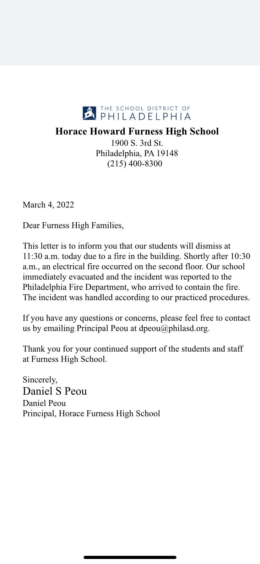 Horace Howard Furness High School on Twitter