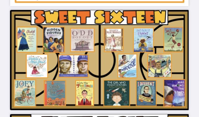 EMcCarthyNR's tweet photo. Basketball Day to launch our March Madness - Tournament of Books. We can’t wait to see which book will be the winner! 🏀🏆 https://t.co/jf4rsozLvP