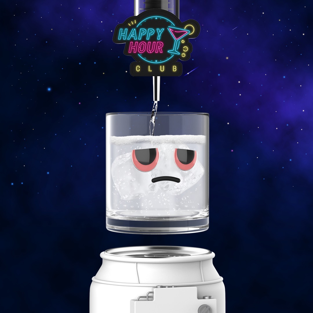 Suit up &amp; interact, we've got a big utility announcement coming soon.

Next stop: The 🌑

#HappyHourClub #NFTs #NFTcommunity