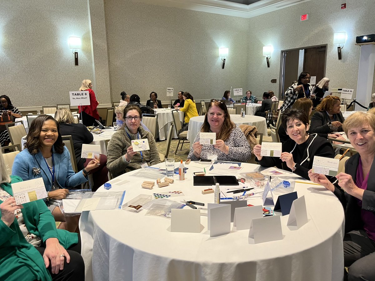 Lots of good outcomes at the “Crafty Self Care” professional round table exchange- look at those 😁 “I will live well so I can lead better. #WELV2022