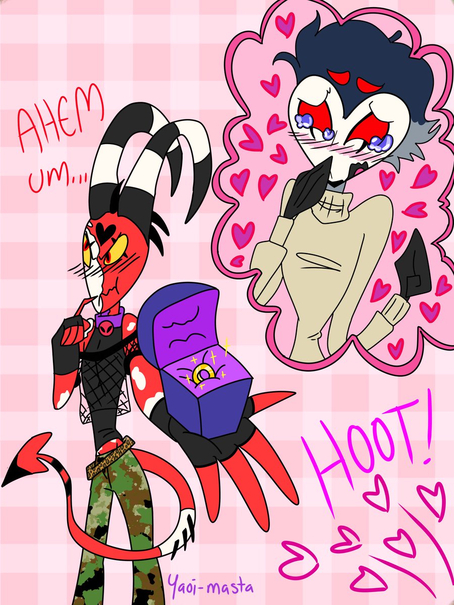 Yaoi_masta's tweet photo. #stoltizweek2022 
proposal~~

#HazbinHotel #HelluvaBoss #stolitzweek #Stolas #Blitzo #Stolitz #digitalart #artistsontwitter https://t.co/XqlQmG8zvY