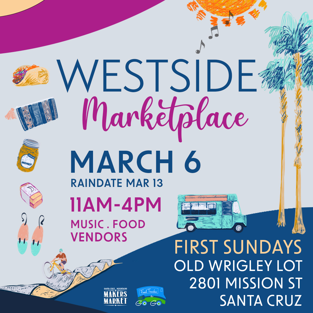 Eltybelt's tweet photo. Join us at Westside Marketplace March 6. Lot's of food, music, art and more! #artwork #SantaCruz #makers https://t.co/nQZcgktxKG