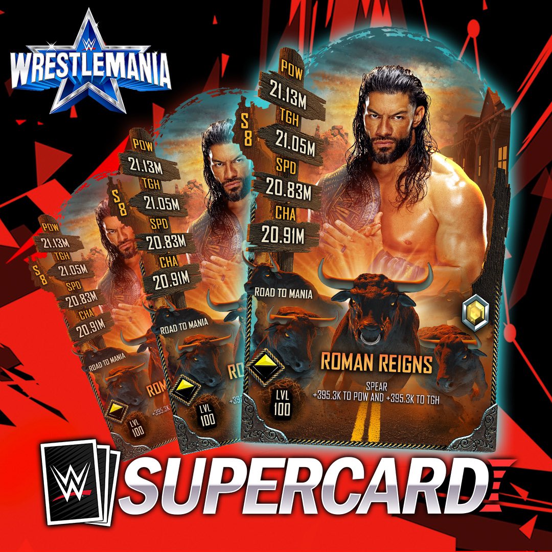 Acknowledge the Head of the Table in WWE SuperCard's newest set! Don't miss the action in Road to WrestleMania tier starting on March 9.
Check out the preview.
#WWESuperCard 
app.adjust.com/27ikkyw