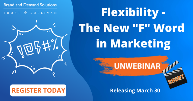 therealgaryrobb's tweet photo. Our focus in this #UnWebinar Short is on the "F" word...FLEXIBILITY. Learn what "flexible marketing" means to #marketing leadership in this short available March 30. Register today, watch later! https://t.co/qP54DvhGgN https://t.co/R272RIrXyF