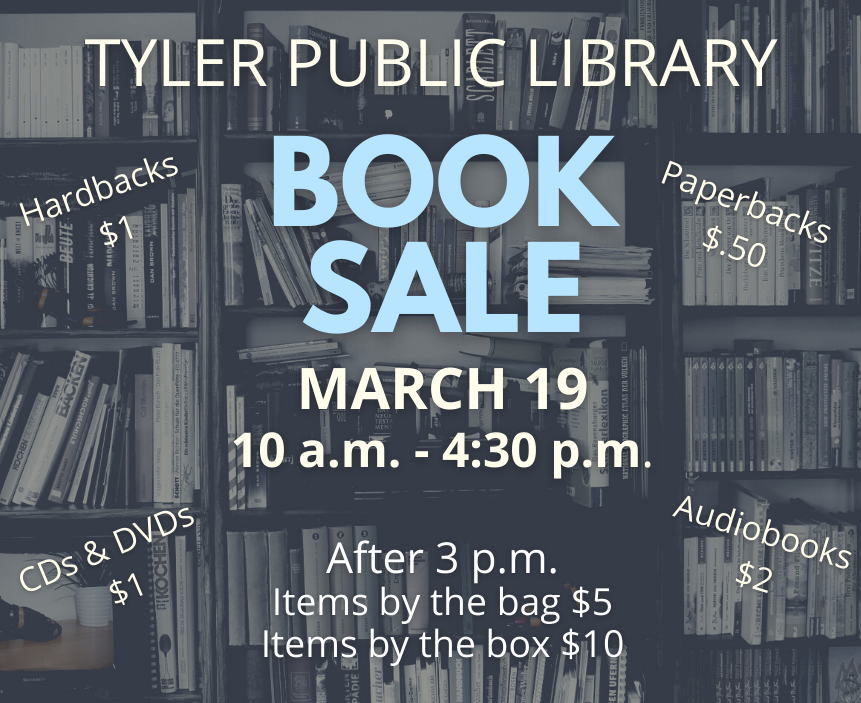 KLTV7's tweet photo. You can add books, movies, CDs, and records to your collection for just a few dollars. ๐๐ฟ https://t.co/iUqj7Zok01
#Reading #TylerPublicLibrary #BookSale @CityofTyler https://t.co/Iy7dwSng5M
