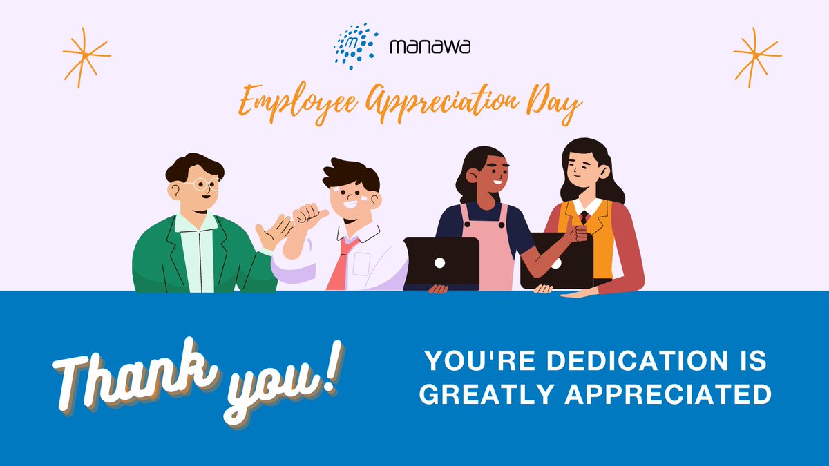 ManawaNetworks's tweet image. Thank you for showing up each day and giving your best Manawa family!

#employeeappreciationday #bestemployees #Manawafamily