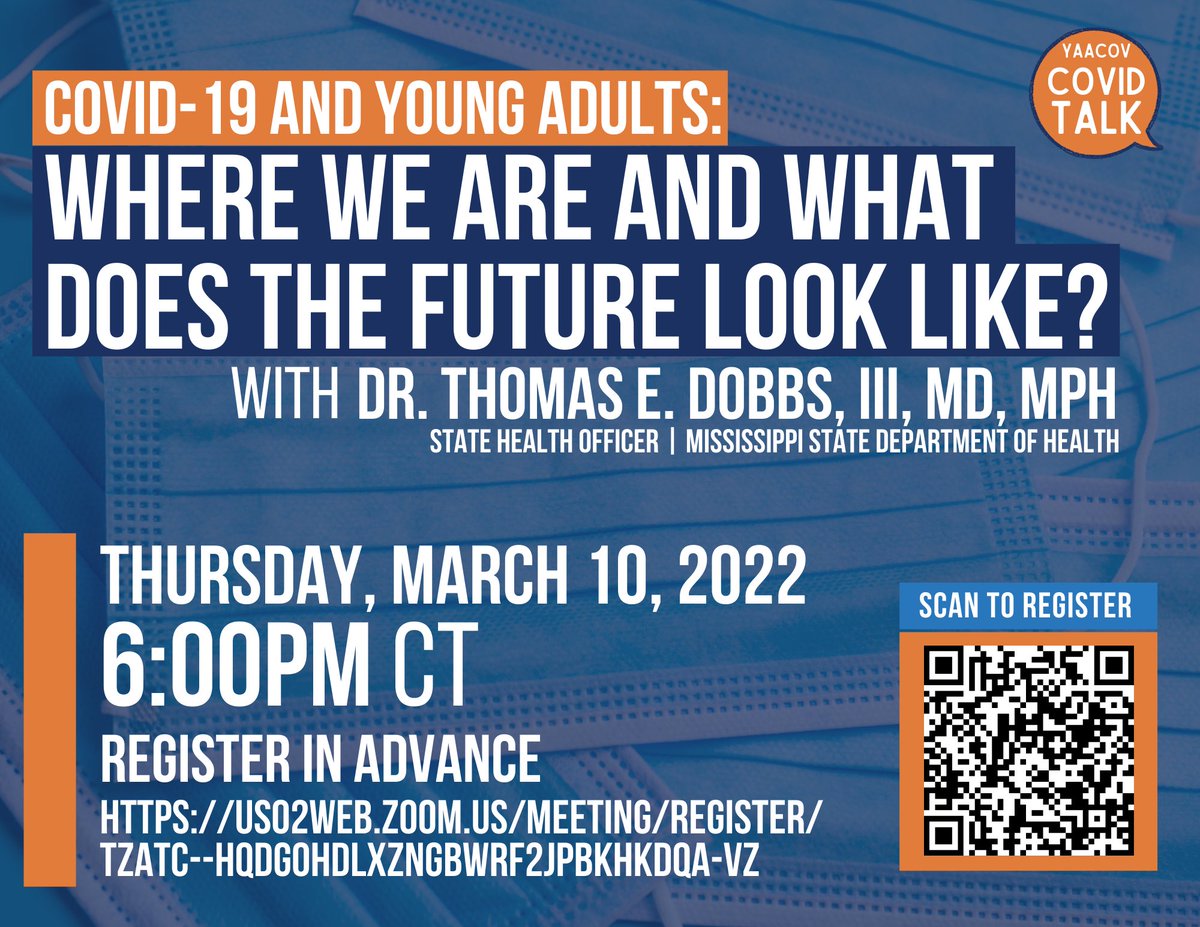 YAACOV_Program's tweet photo. We are pleased to announce the first in a series of webinars aimed at engaging Young Adults in Mississippi in discussions surrounding #COVID19! 

@TCBPubHealth @ms_ceal #YAACOV #MSCEAL #CovidMS #MSYoungAdultsAgainstCOVID https://t.co/zgNrBkDrQ5