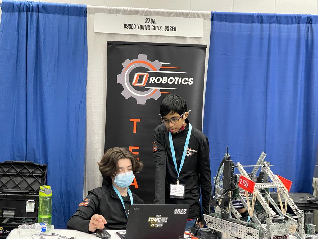 osseo_robotics's tweet photo. Team 279D working hard at 14th so far with a couple matches left before alliance selection. Go Osseo Middle Schoolers! @ISD279 @CoryHMcIntyre @OSHorioles https://t.co/PJ88bFGB8N