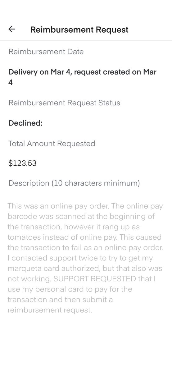 thompsonmarine's tweet photo. @Instacart declined again! Please help. https://t.co/Q3roXZaB0b
