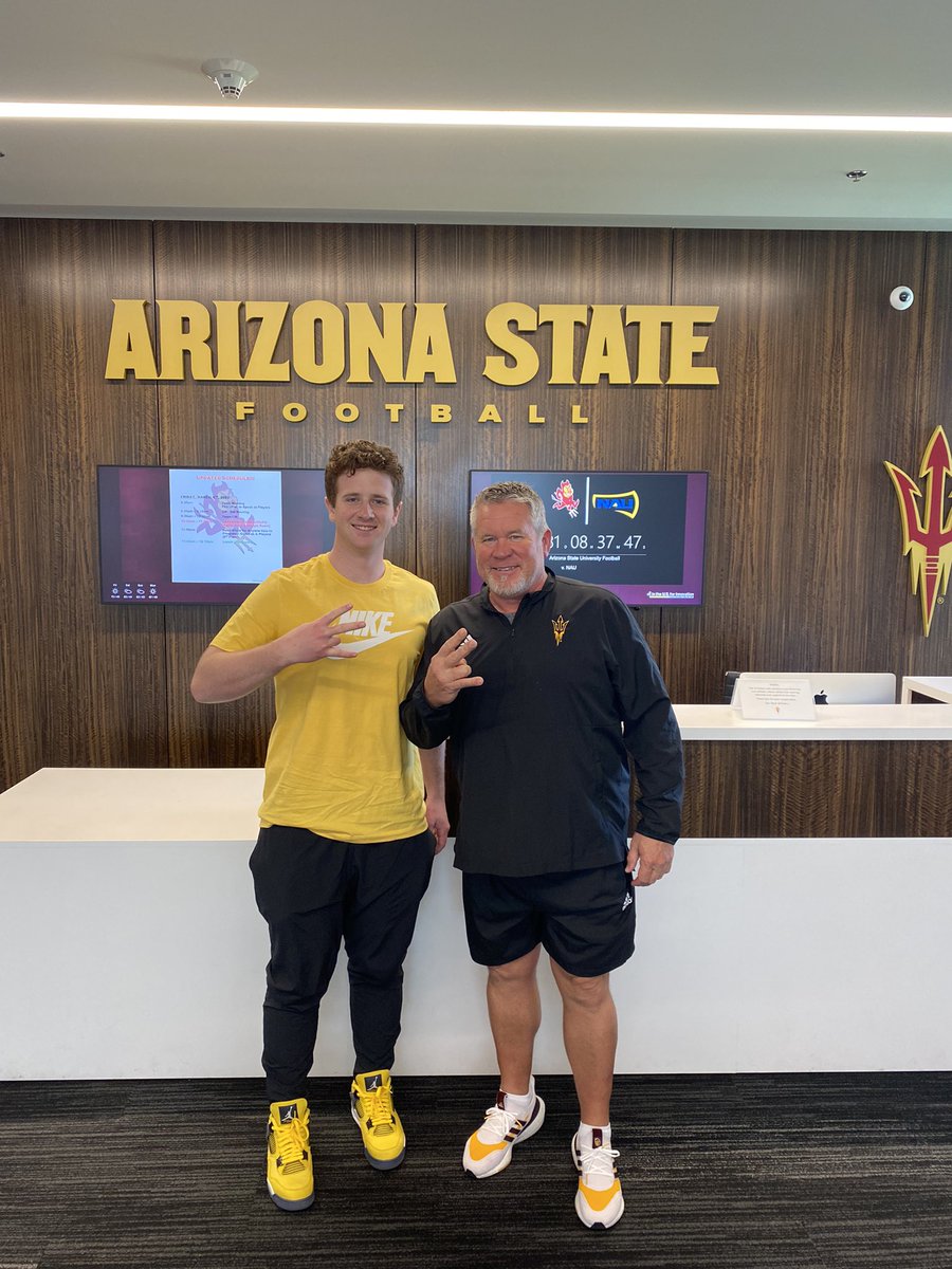 hunter_higham's tweet photo. Thank you @CoachSlocum_ASU @ASUFootball for the great visit. Loved the facilities and the atmosphere!
@TheChrisRubio https://t.co/uD30iE8kRP