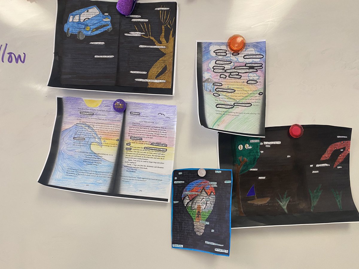 fosteramber's tweet photo. Stay tuned…amazing blackout poetry in the works!  @SMESBelleville https://t.co/BlXHY66Ok0
