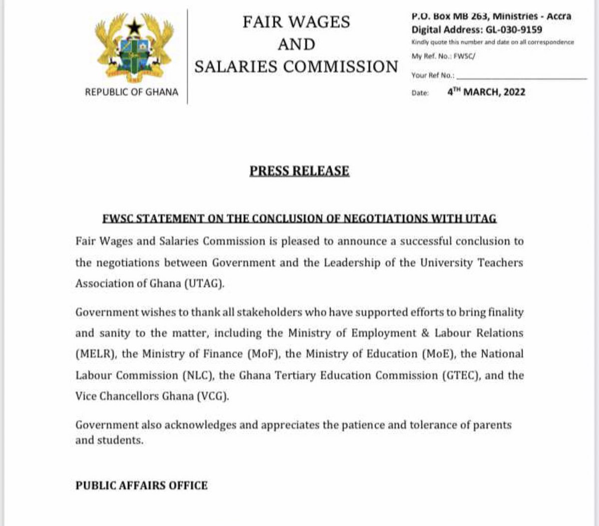 Voice of UEW‼️ Attention Students ‼️ (@uewvoice) on Twitter photo 