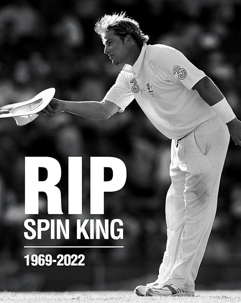 amolawasthi's tweet photo. "Never give up; just absolutely never give up." ~ Shane Warne.
This quote is as true as his character. A big loss to cricket, You'll be missed #RIP #ShaneWarne #TheCharacter https://t.co/V38EWDef0h