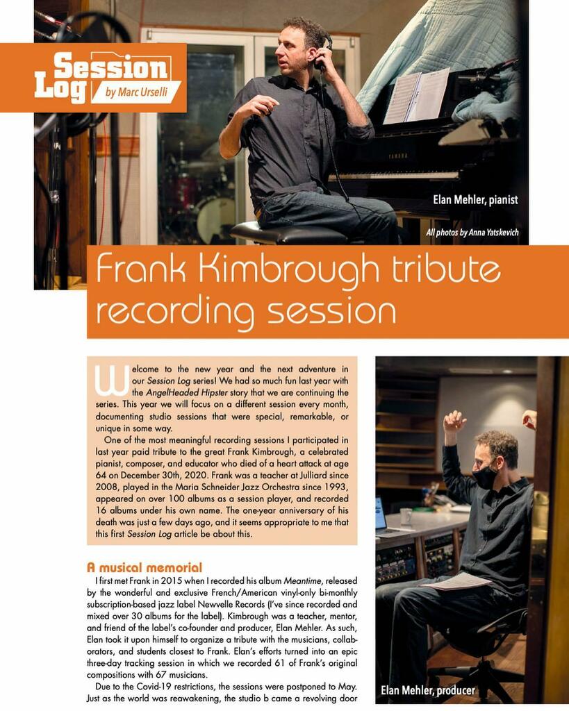 MarcUrselli's tweet photo. For those of you who might not know this, I’ve been writing articles sporadically for #RecordingMagazine @recordingmagazine for a few years now and as of last month I’ve been handling the monthly column #SessionLog in which, I talk about the most notable… https://t.co/V3YeP8Fa4A https://t.co/Iw5f8glFsv