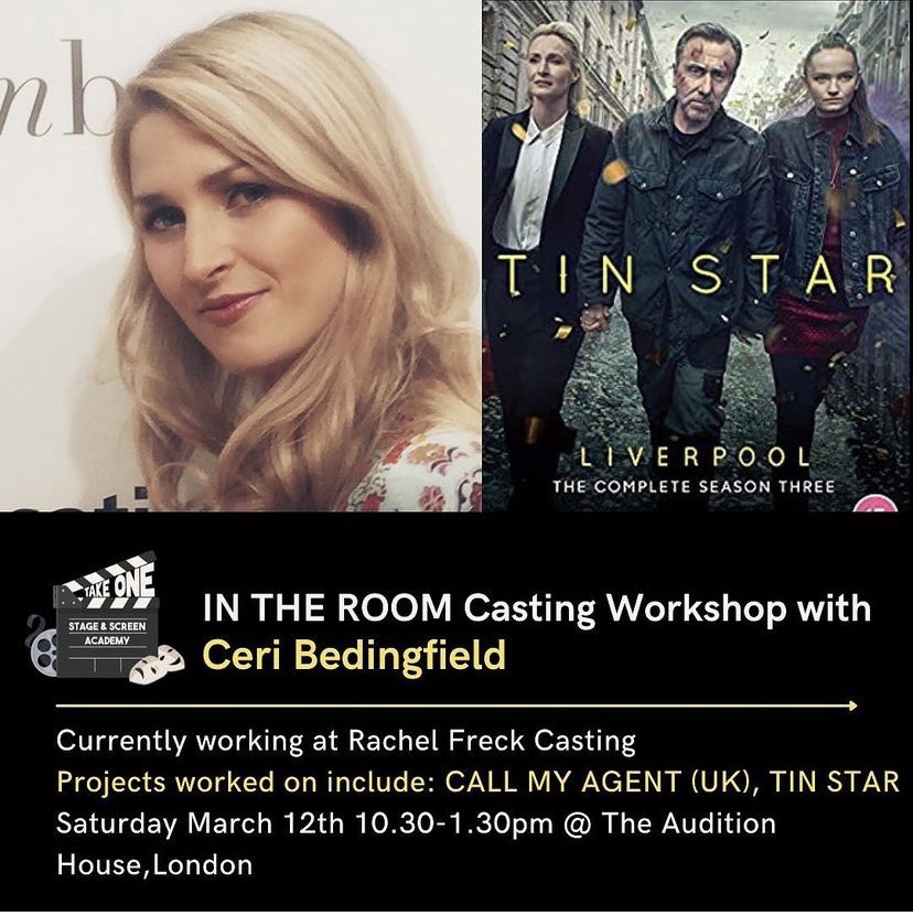 Last chance to book next weekends
IN THE ROOM workshop with <a href="/CeriBedingfield/">Ceri Bedingfield</a> 🤩⬇️
.
⏰12th March 10:30-1:30pm
📍<a href="/_AuditionHouse/">The Audition House</a> London
.
Sides sent in advance + performances recorded on top quality equipment - digital copy sent 🎥
.
Book via: takeonestageandscreen.com/service-page/i…