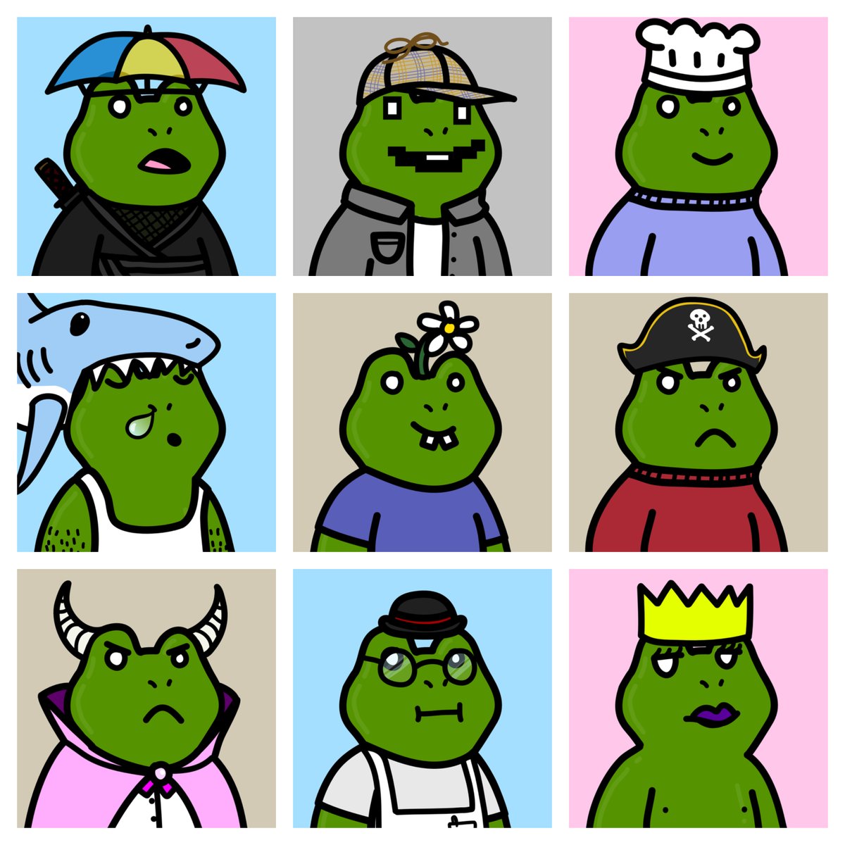 puertorocsbest's tweet photo. @chillfrogsnft is a @opensea Verified collection of 6,000 generative frog NFTs.  With over 700,000 different combinations no two frogs are the same.  All frogs are chill, but some are chiller than others.  Ribbit!

#nftart #NFTCommunity #NFTs #NFT #OpenSeaNFT #openseanfts https://t.co/c6EtGr9FO6