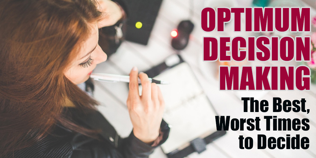 3 things you can do today to optimize your decision making abilities. https://t.co/UyMaUYCpmF https://t.co/TFHYpfTk48