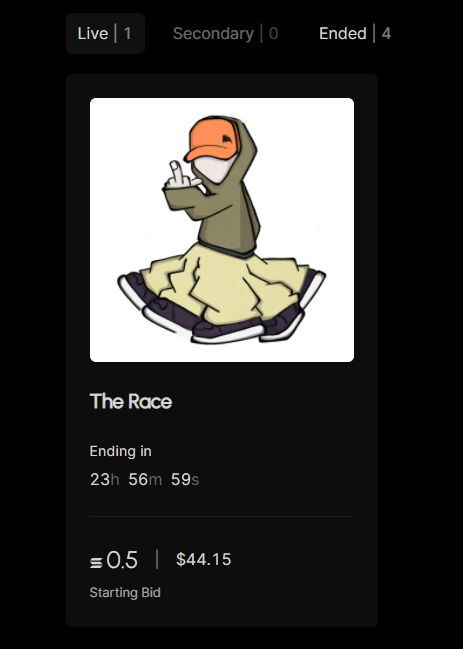 JesseGuap's tweet photo. "The Race" 
24hr auction starting @ 0.5
gap time 10 min
fuck a beat i was trynna beat a case ..
but i aint beat the case bitch i did the race 🏃
#holaplex #NFTartist #NFTartists #SolanaNFTs #FreeTayK https://t.co/zrAtvhsiPM