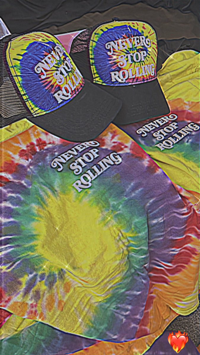 neverstoprollin's tweet image. @neverstoprollin TieDie Trucker&amp;amp;Tee ❤️‍🔥