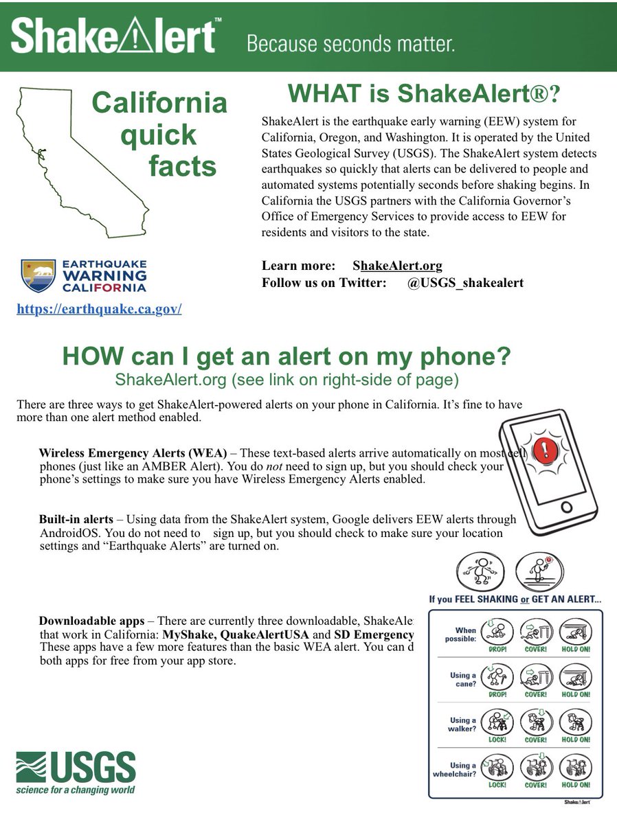 USGS ShakeAlert tweet media