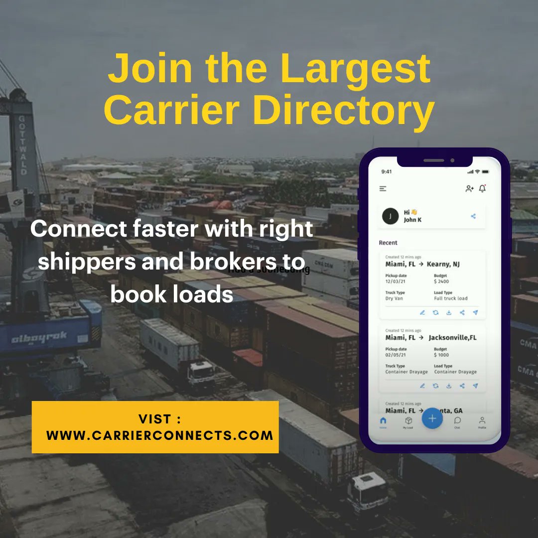 Optimize your time on the road to maximize profits. Visit : buff.ly/3KbkHn4 and Join America's largest Carrier Directory #transportation #trucking  #freight #cargo #logisticscompany #delivery #truck #logisticsmanagement #trucks #truckdriver #freightforwarding
