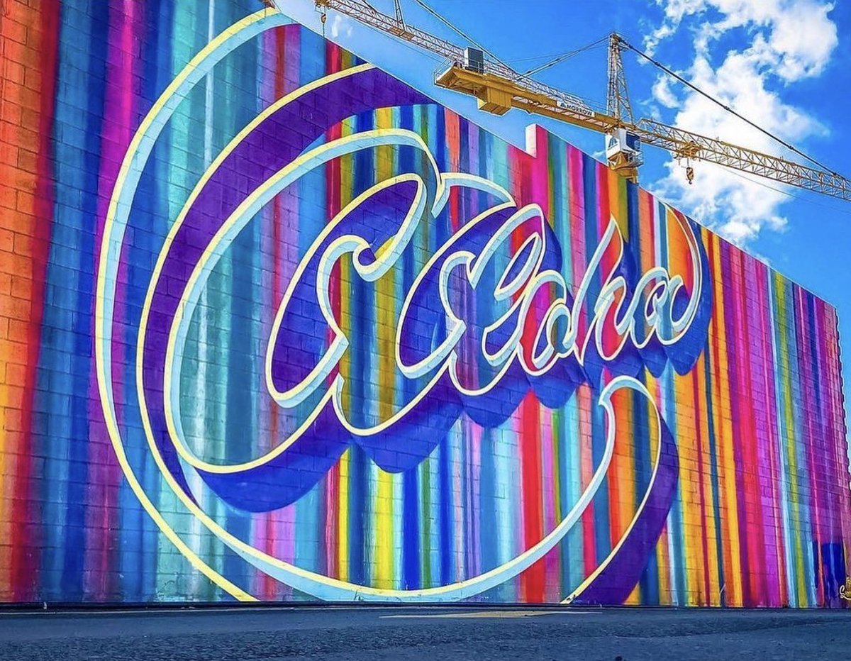 riskrockstudios's tweet image. ALOHA by me &amp;amp; Sonny Boy at 333 Ward Avenue, Kaka'ako District, Honolulu in 2016 for Pow Wow powwowworldwide.com