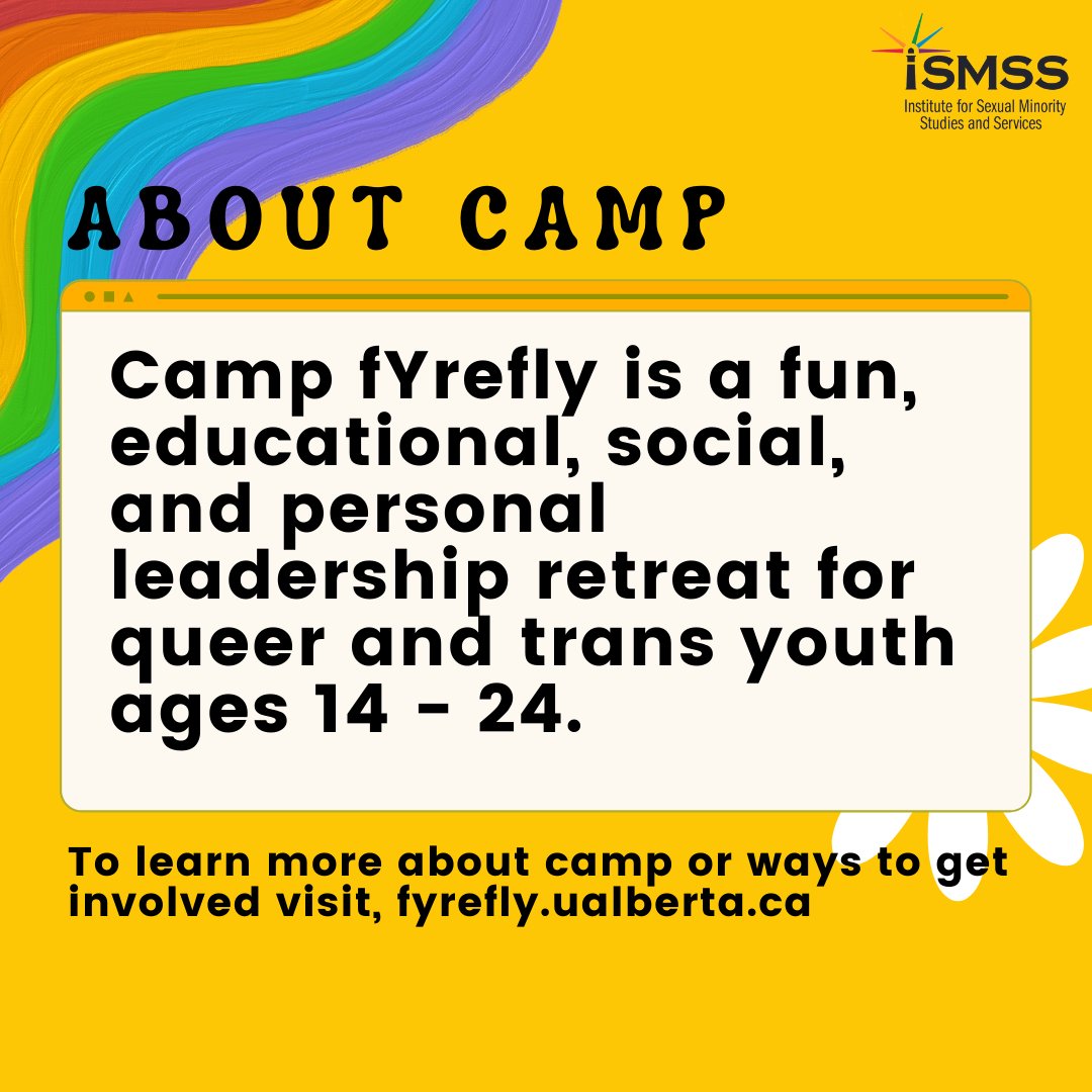 fyrefly_ua's tweet photo. Create a positive impact in the lives of 2SLGBTQ+ youth! Apply to be Camp fYrefly (Alberta North)'s Artist in Residence, Health Team Lead, or join the Youth Advisory Committee! 

To apply, visit: https://t.co/akYCIoLYI2

#2slgbtq #campfyrefly #youth  #ismss #alberta #support https://t.co/VXlRT117Mg