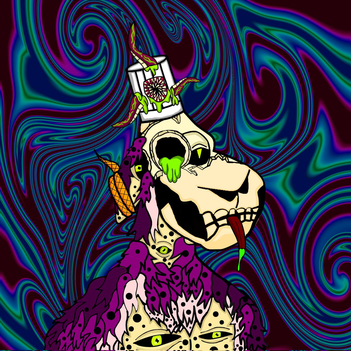 The example of Polkadot fur mutation

Traits:
-Psychedelic background
-Polkadot fur
-Chef hat ---> mutant chef hat
-Triple helix earring ---> snake

#Algorand #algofam #AlgoNFT #NFTCommunity #nftcollector #NFTcollectables #DegenGoat