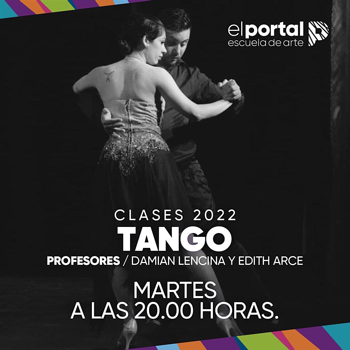 PortalArte's tweet photo. #INSCRIPCIONES ABIERTAS #CLASES2022 
#Tango con #DamianLencina y #EdithArce 
#Martes 20 hs 
Colectora Norte de Acceso Oeste 5969 #Hurlingham #Castelar #VillaTesei #Ituzaingó #Oeste #BsAs 
Wsp 113940-3268 https://t.co/UXKZxJpZfL