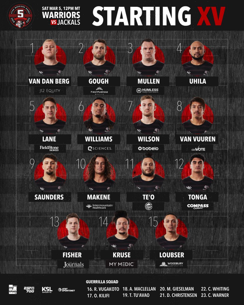 The boys are ready to put on a show for the home fans!

⚔️ Dallas Jackals 
📆 Saturday, March 5
🕗 12:00 PM MT
📍 Herriman, Utah
🏟️ Zions Bank Stadium
📺 KMYU, KSL Sports, The Rugby Network
📻 ESPN 700 &amp; ESPN 960

#ForTheNation || #RiseOfRugby