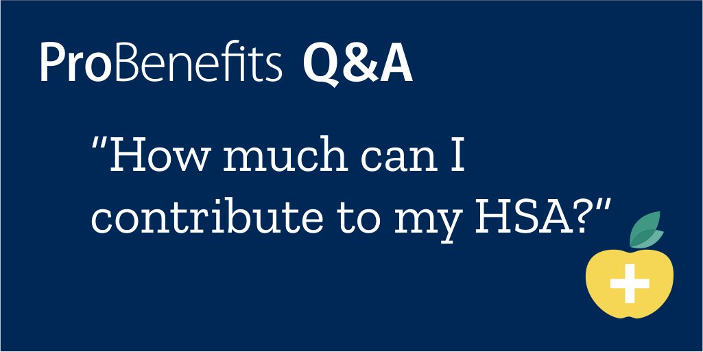 ProBenefits's tweet image. For 2022, the HSA maximum contribution limits are $3,650 for self-only coverage and $7,300 for family coverage. Individuals age 55 and up can contribute an additional $1,000/year.