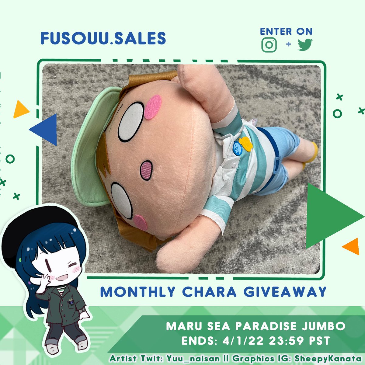 fusouusales's tweet photo. 🌟 Monthly Giveaway 🌟 
💮 Hanamaru Kunikida Jumbo nesoberi 💮
⭐Follow @fusouusales &amp; @fusouu
⭐Retweet (No QRT)
⭐️Tag a friend for +1 entry
⭐International
⭐Additional entries on Instagram!
#lovelive #Aqours #国木田花丸 https://t.co/vvHJeMpuRV