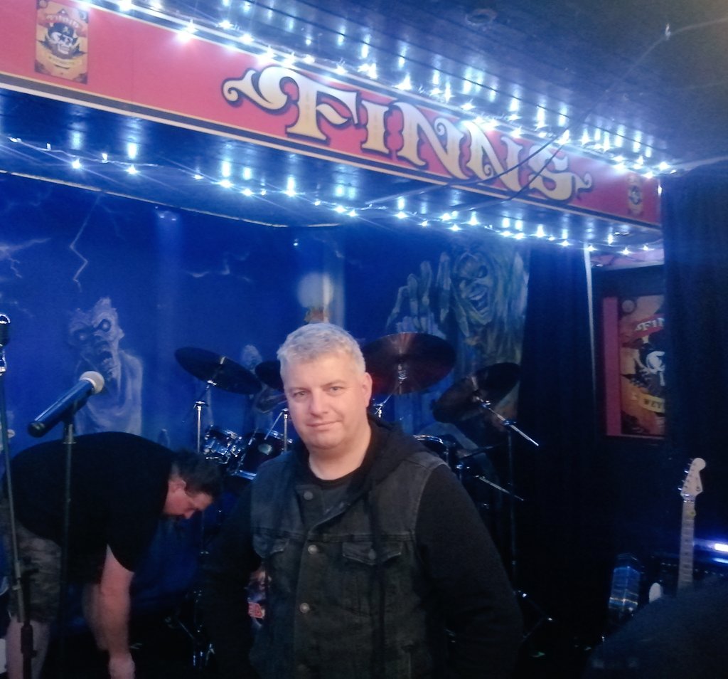 Setting up tonight in our home venue, the wonderful Finns in Weymouth. Looking forward to another great night 🤘#ironmaiden #tribute