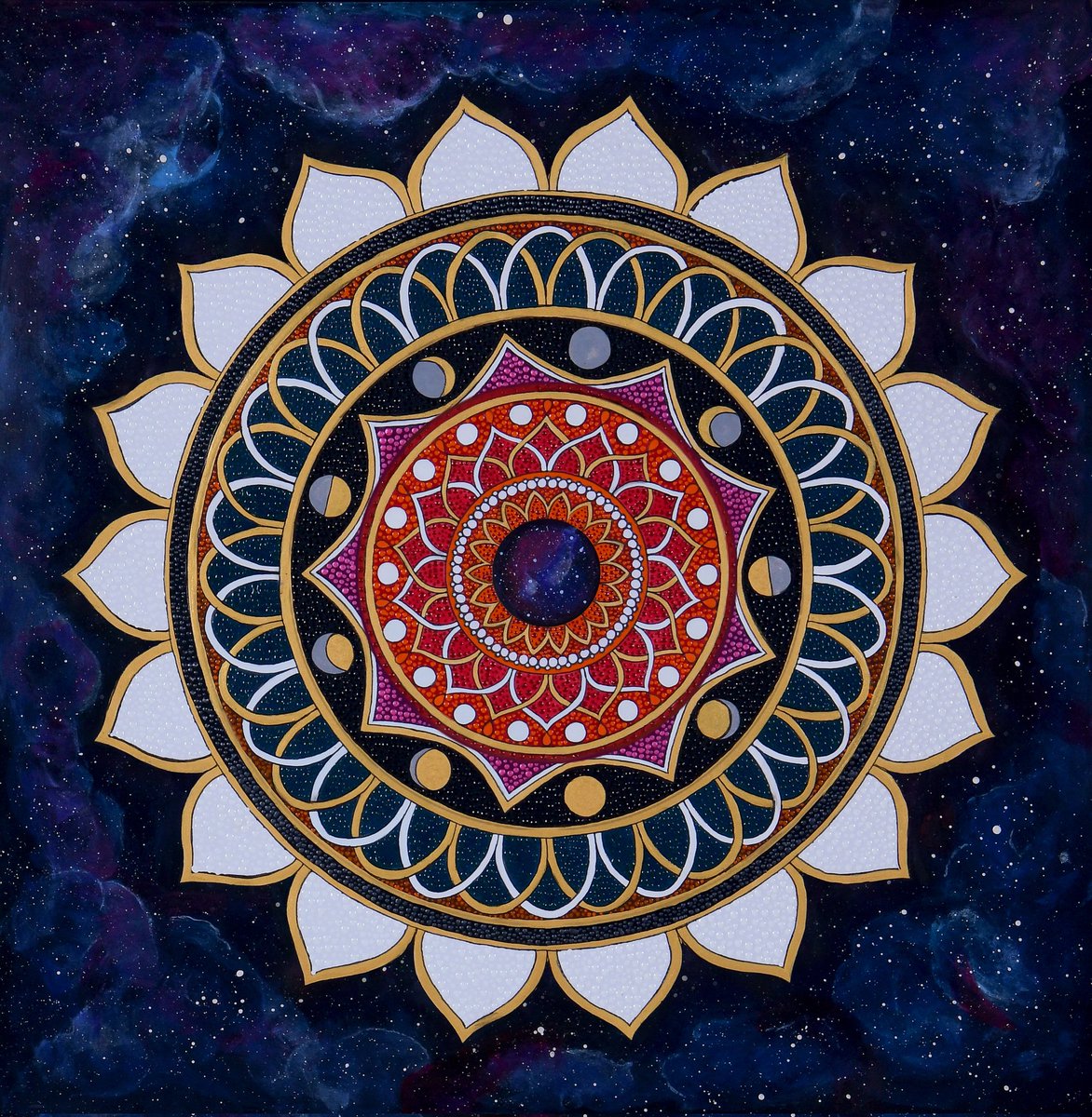 Hello everyone. Iam a Mandala artist from india. I love painting both digitals and traditional works. Happy to connect with you all ☺️