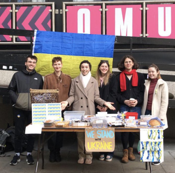 UofG students raised £1600 over the past two days through their bake sale. 
Thank you to all #TeamUofG efforts to help support Ukraine. We will provide information about a donation hub next week. 
🏴󠁧󠁢󠁳󠁣󠁴󠁿 🇺🇦 #UnisStandWithUkraine