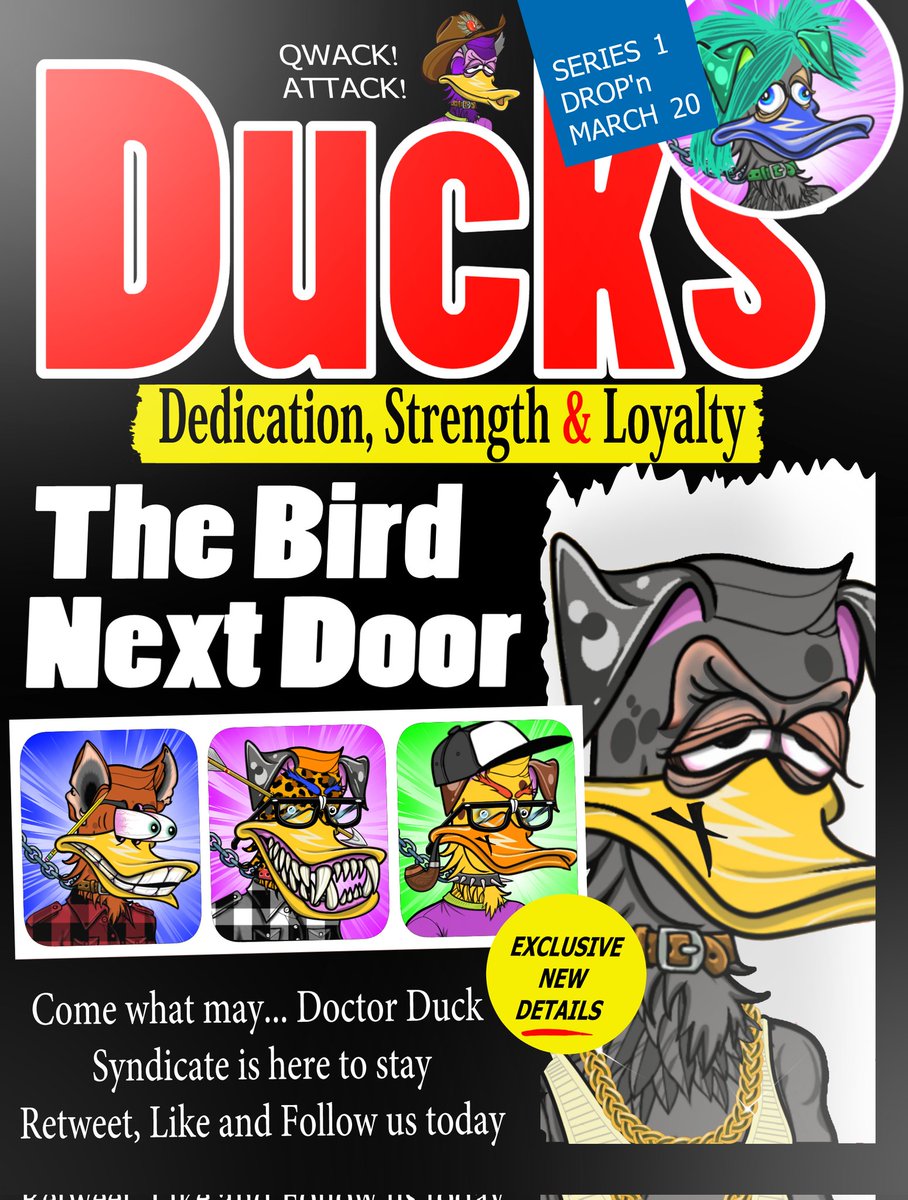 DrDuckSyn's tweet photo. Can't wait, we are 16 days until our first drop. This is going to be fun! Join the syndicate now. QUACK!!🦆

#NFTs #NFT #NFTCommunity https://t.co/GFYeoFBmRx
