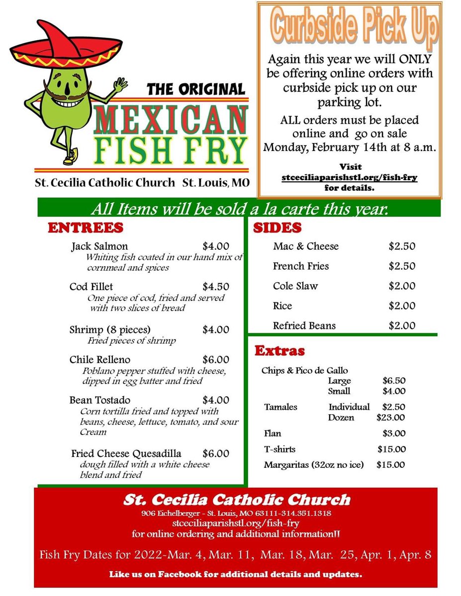 Tonight is the night! We can't wait for our first Fish Fry of the Lenten season! Place your orders online at stc-stl.org. #EatmoreFish
