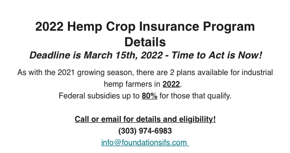 GlobalFiberPro's tweet photo. Get informed on the two available plans for industrial Hemp Farmers. Deadline: March 15, 2022
#hempfarmers #hempfiber #textile #hempprocessing https://t.co/NSOydcCTXZ