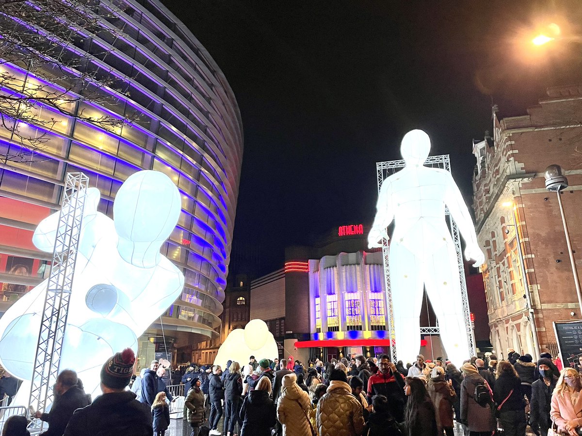 CJStafford01's tweet photo. Terrific to see the city alive for #LightUpLeicester. Congrats @_ArtReach @BIDLeicester @Leicester_News for making this happen. 
#ACEsupported https://t.co/ZwN7dRtmsr