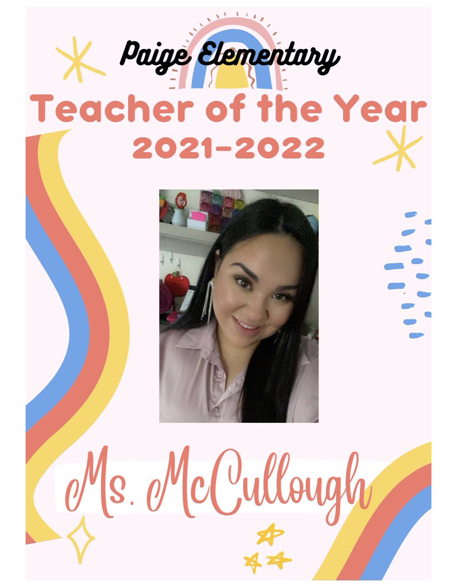 Congratulations to Ms. McCullough!