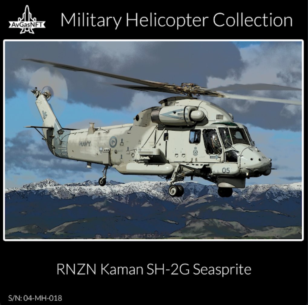 NFT 04-MH-018

The Kaman SH-2G Super Seasprite is an American-made ship-based helicopter with anti-submarine, anti-surface threat capability, including over-the-horizon targeting. 

opensea.io/avgasnft?tab=c…

#NFTs #nftart #NFTCollection #NFTcollectibles #nftcollectors #NFTartists