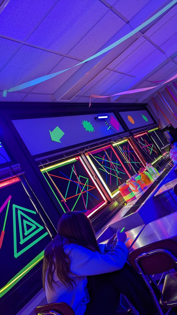 Shout out to Ms. Peterson, one of our awesome 8th grade math teachers, for throwing her students a Glow Party!!! Do some math, have some fun!! <a href="/HarlemMS/">Harlem Middle School</a> <a href="/HSD122/">Harlem School District 122</a>